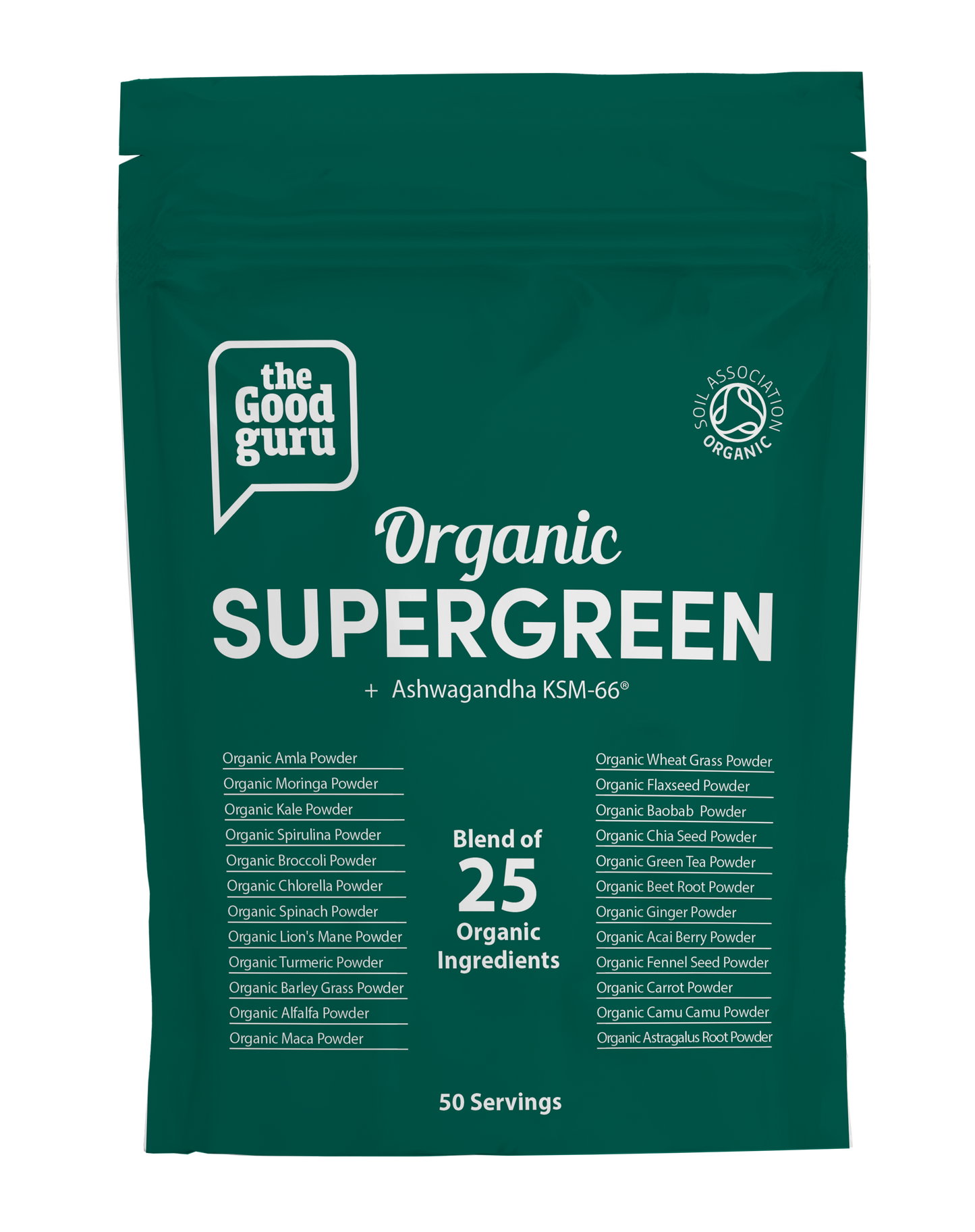 Organic SuperGreen Powder + Ashwagandha KSM66