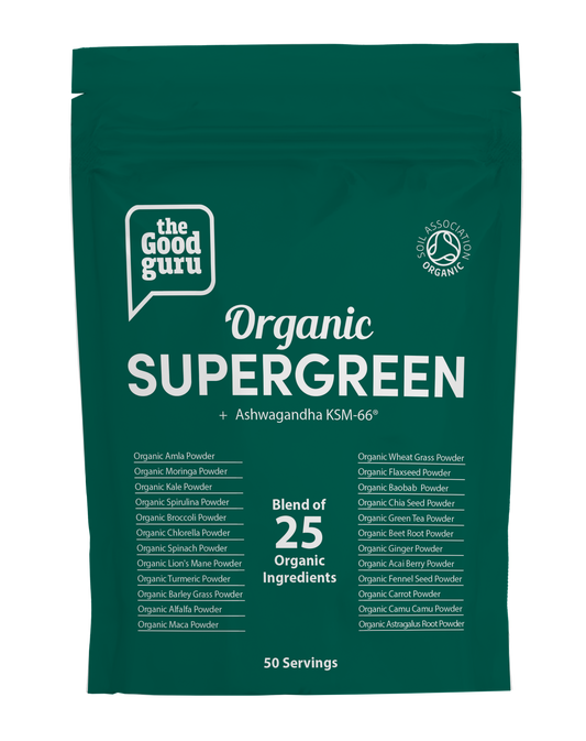 Organic SuperGreen Powder + Ashwagandha KSM66