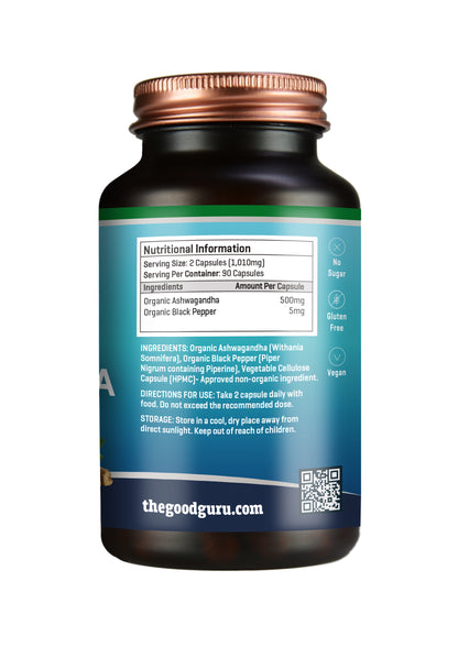 Organic Ashwagandha + Organic Black Pepper