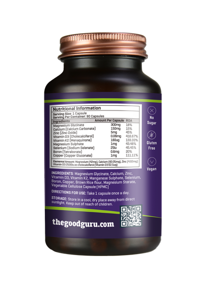 Magnesium Glycinate + Calcium, Zinc, Vitamin D3